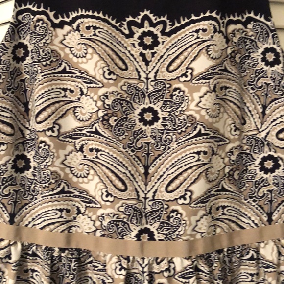 LOFT Navy Paisley Dress - Picture 2 of 4